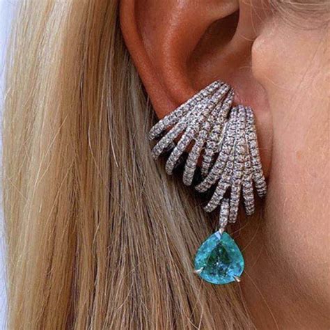 Boucles d'oreilles de luxe pour femme en or 